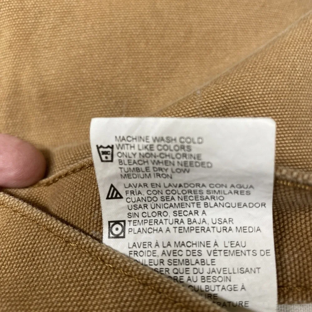 Dickies Jeans Men Sz 36x32 Brown Canvas Cotton Carpenter Painter Work Pants